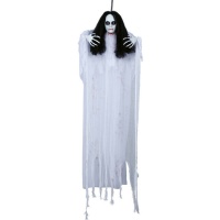 Colgante de mujer fantasma con luz, sonido y movimiento de 1,20 m