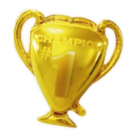 Globo silueta de copa champion doraa de 65 cm