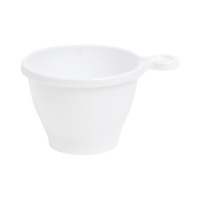 Tazas de 80 ml de plástico blancas - 18 unidades