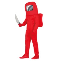 Disfraz de astronauta rojo para adulto