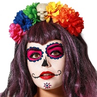 Diadema de Catrina mexicana multicolor