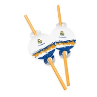 Pajitas de Real Madrid afición - 6 unidades