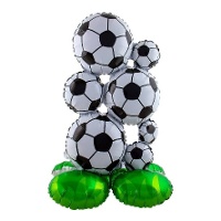 Globo de pelotas de fútbol con base de 53 x 77 cm