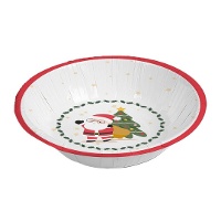 Bols de Papá Noel rojo y blanco de 17,5 cm - 6 unidades
