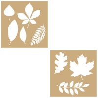 Plantillas Stencil de hojas otoñales de 20 x 20 cm - Artemio - 2 unidades