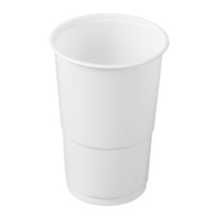 Vasos de 350 ml de plástico blancos - 15 unidades