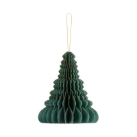 Colgante nido de árbol de Navidad verde botella de 15 cm - 1 unidad