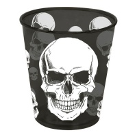 Vaso de calaveras negro de 9 x 10 cm - 1 unidad