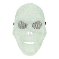 Máscara de calavera humana fosforescente