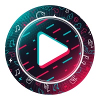Platos de Tik Tok play de 23 cm - 8 unidades