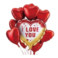 Bouquet Love rojo - 9 unidades