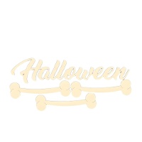 Chipboard de Halloween y Huesos - Artis decor - 4 unidades
