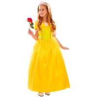 Disfraz de princesa de cuento amarillo para niña