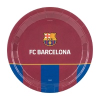 Platos de FC Barcelona de 23 cm blaugrana - 8 unidades