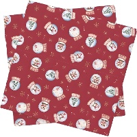 Servilletas de 16,5 x 16,5 cm de Navidad rojas - 20 unidades
