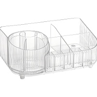 Organizador de maquillaje giratorio 360° de 28,5 x 18,5 x 13 cm