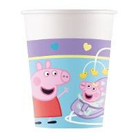 Vasos de Peppa Pig Amor de 200 ml - 12 unidades