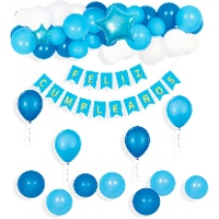 Guirnalda de globos y banderines de Feliz Cumpleaños - 42 unidades