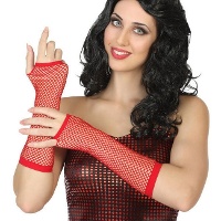 Guantes largos de rejilla
