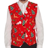 Chaleco navideño rojo