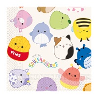 Servilletas de Squishmallows de 16,5 x 16,5 cm - 20 unidades