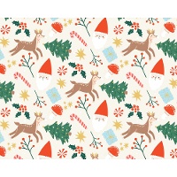 Papel de regalo de renos de Navidad de 2 x 0,70 m
