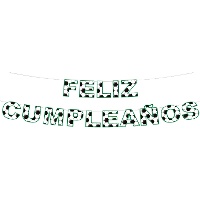 Guirnalda de Feliz Cumpleaños con balones de fútbol de 4,00 m