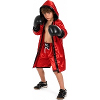 Disfraz de boxeador rojo para niño