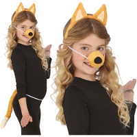 Conjunto de perro marrón - 3 piezas