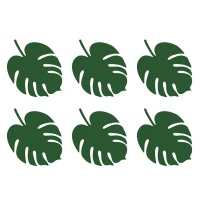 Decoración de hojas verdes - 6 unidades
