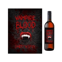 Etiquetas decorativas para botellas de Noche de vampiros - 10 unidades
