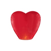 Farolillo volador de corazón rojo de 86 cm - 1 unidad