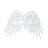 Alas blancas de plumas infantiles - 53 X 37 cm