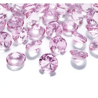 Piedras de diamante rosas de 2 cm - 10 unidades