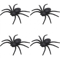 Arañas de 7 x 6 cm decorativa - 4 unidades
