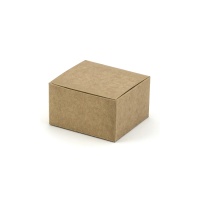 Caja cuadrada kraft de 6 cm - 10 unidades