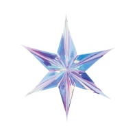 Estrella decorativa holográfica de 40 cm - 1 unidad