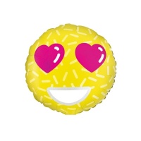 Globo redondo de Emoticono amoroso de 45 cm - PartyDeco