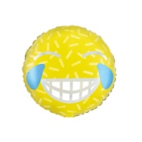 Globo redondo de Emoticono de risa de 45 cm - PartyDeco