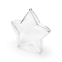 Caja transparente con forma de estrella - 3 unidades