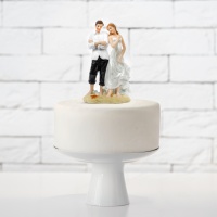 Figura para tarta de boda en la playa - 15,5 cm