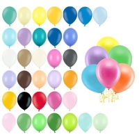 Globos de látex de 12 cm pastel - PartyDeco - 100 unidades