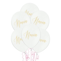 Globo de látex blanco Novia de 30 cm - PartyDeco - 50 unidades