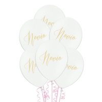 Globo de látex blanco Novio de 30 cm - PartyDeco - 50 unidades