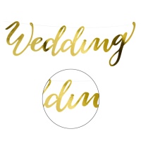 Cartel wedding dorado - 2,50 m