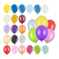 Globos de látex de 12 cm metalizados - PartyDeco -100 unidades