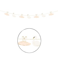 Guirnalda de Cisne Blanco y vestido de Bailarina - 2,00 m
