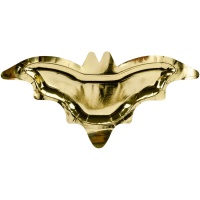 Platos dorados con forma de murciélago de 18 x 37 cm - 6 unidades