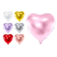 Globo de corazón XL de colores de 61 cm - PartyDeco - 1 unidad