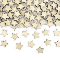 Confetti de madera con forma de estrella de 50 unidades